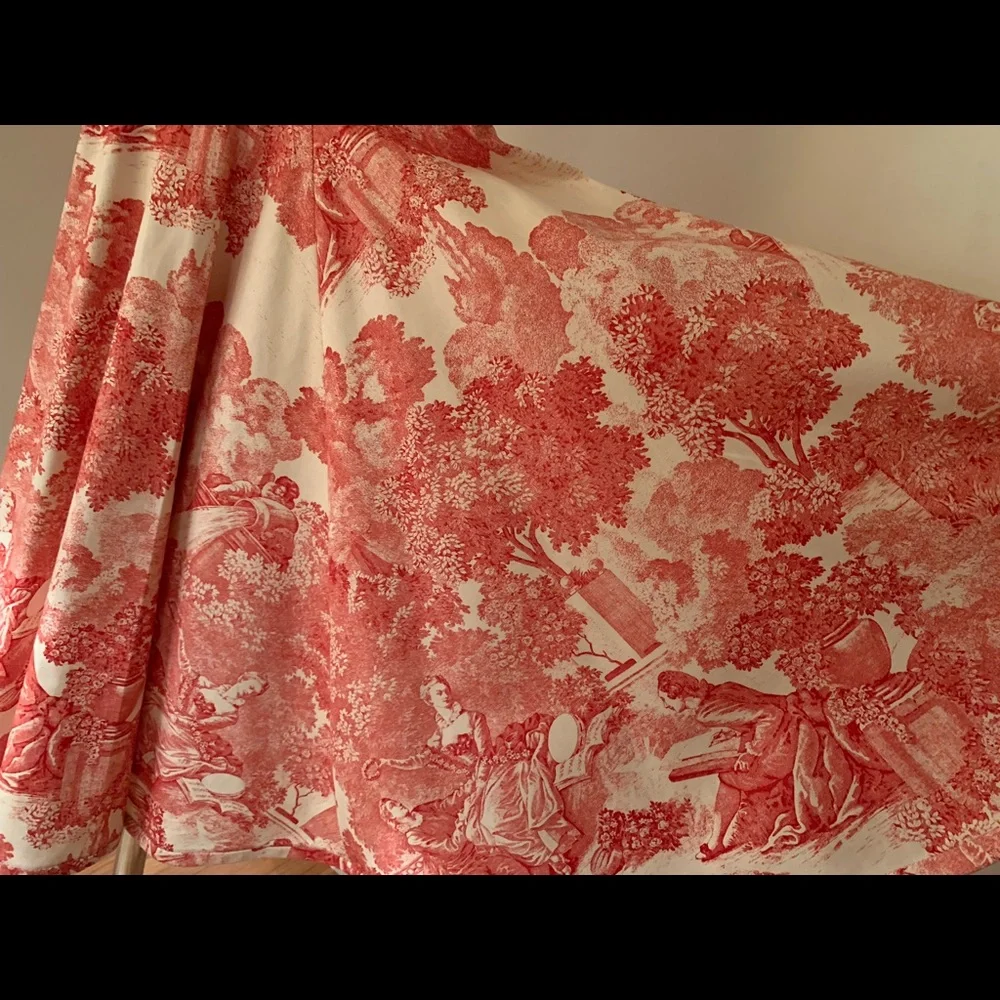 Toile red and white dress - Picture 9 of 11